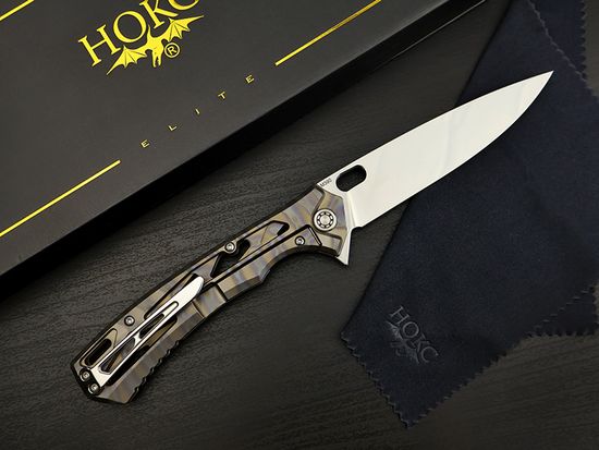 Нож НОКС Майор титановый Flamed Strips - сталь М390 серия "Elite" (328-350526)