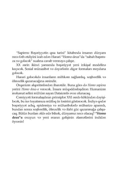 Homo Deus. Sabahın Qısa Tarixi