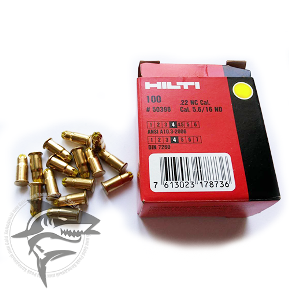 Строительные патроны Hilti 0.22 NC Cal. 5.6/16 ND ЖЕЛТЫЕ