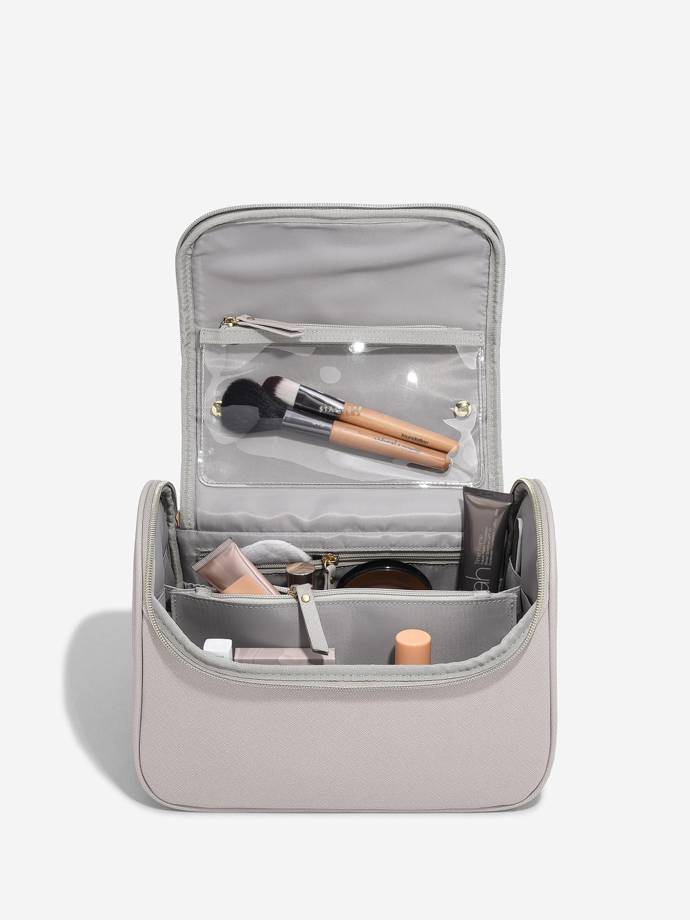 Органайзер для косметики Stackers Large Cosmetic Case - Taupe Raffia (Зеркало / Taupe Raffia / бежевый / Taupe Raffia / 210 / 600)
