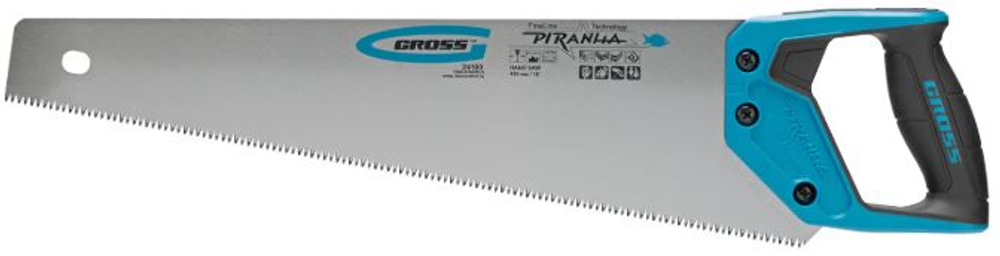 Ножовка по дереву 500мм/11-12TP Gross PIRANHA 24104