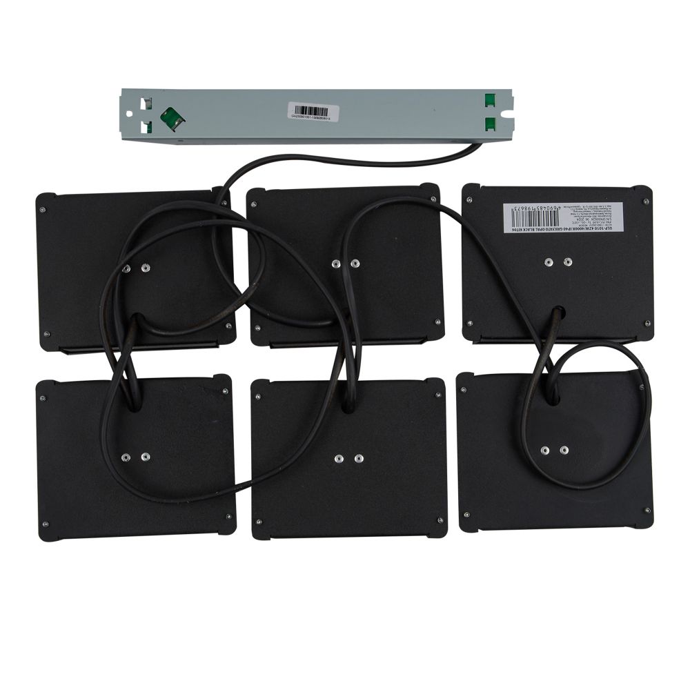 ULP-1010 42W-4000К IP40 GRILYATO OPAL BLACK KIT06 Светильники светодиодные потолочные встраиваемые. комплект из 6 штук. Белый свет 4000K. 4728Лм. Для ячеек 100x100мм. Корпус черный. С и-п. ТМ Uniel