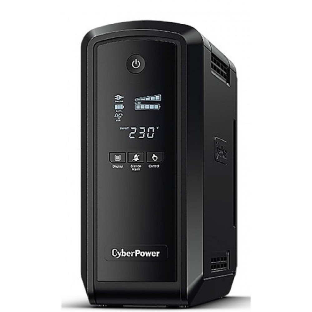 Источник бесперебойного питания CyberPower CP900EPFCLCD ИБП (Line-Interactive, Tower, 900VA/540W USB/RJ11/45/USB charger A (6 EURO), 12В/9 Ач х 1)
