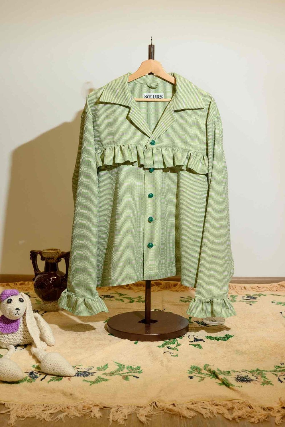Рубашка Soeurs Green Wave Shirt green