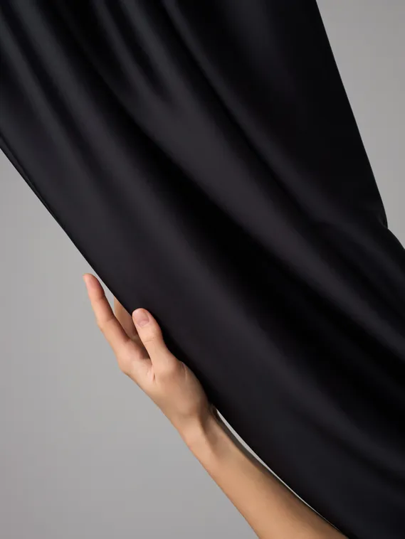 Шелк вискозный стрейч, арт. 15308, Китай, черный