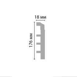 Плинтус напольный Decomaster A246 176х18х2000мм