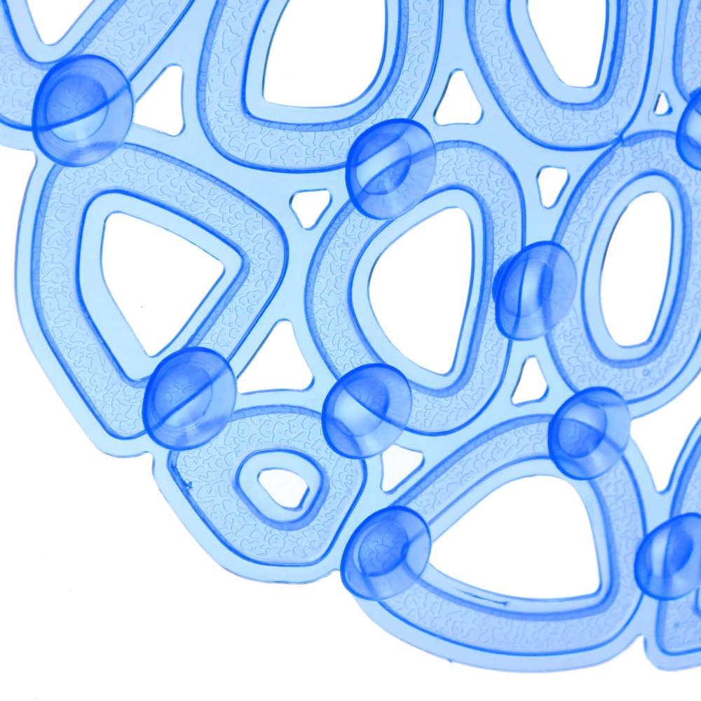 Коврик в ванну 65х35"Миф» синий