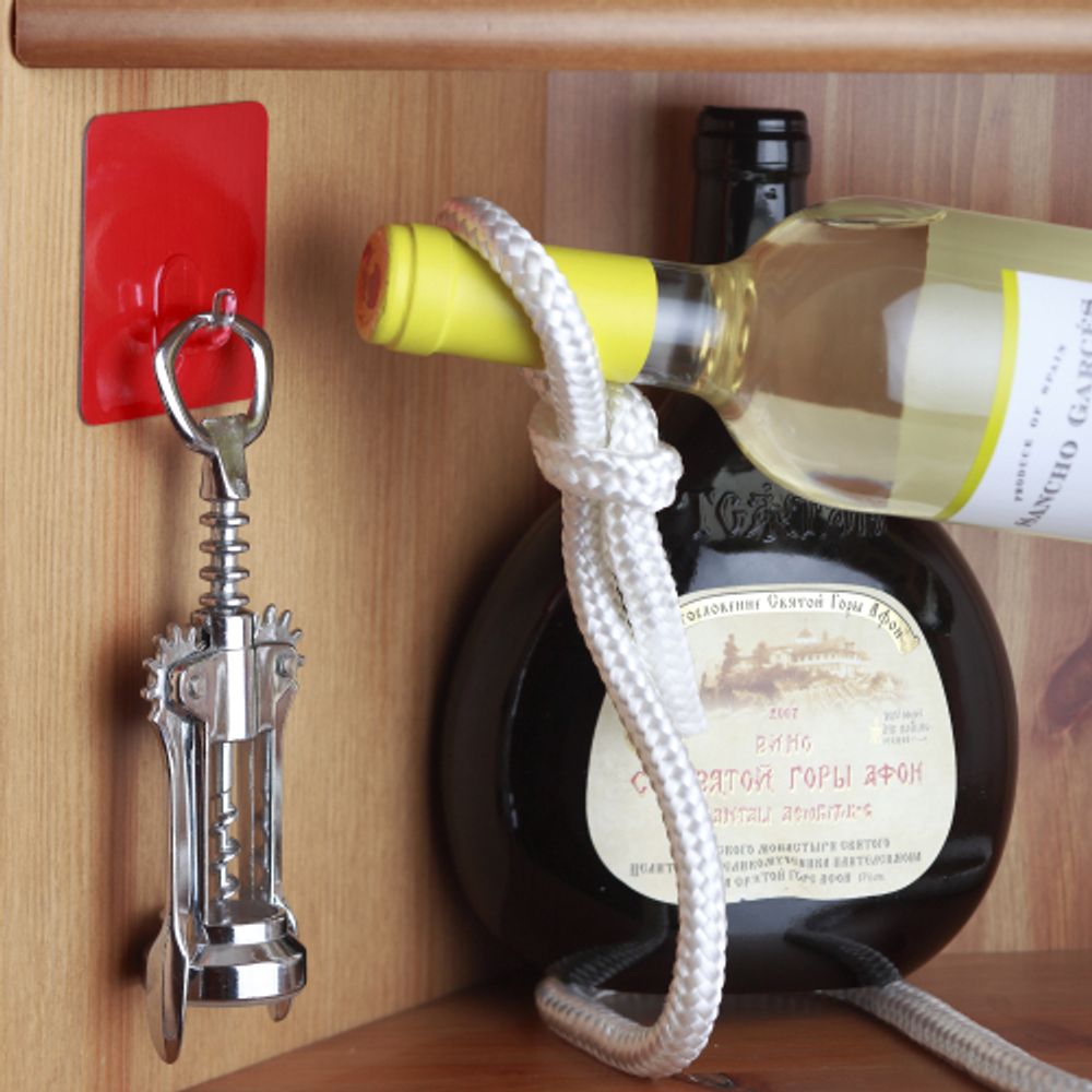 Крючки СИЛА SH68-S2R-24 на силиконовом креплении 6,8х6,8 см красный металлик 2 шт. до 1,5 кг