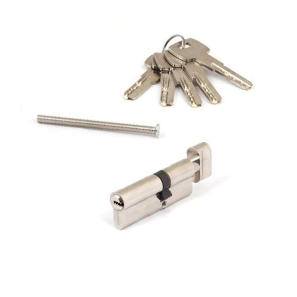 Личинка замка двери Apecs, SM-85(40C/45)-C-NI, 23200, 85 мм, с заверт, никель