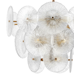 799083 Люстра RETRO 8х8W (led) E14 ЛАТУНЬ/ПРОЗРАЧНЫ