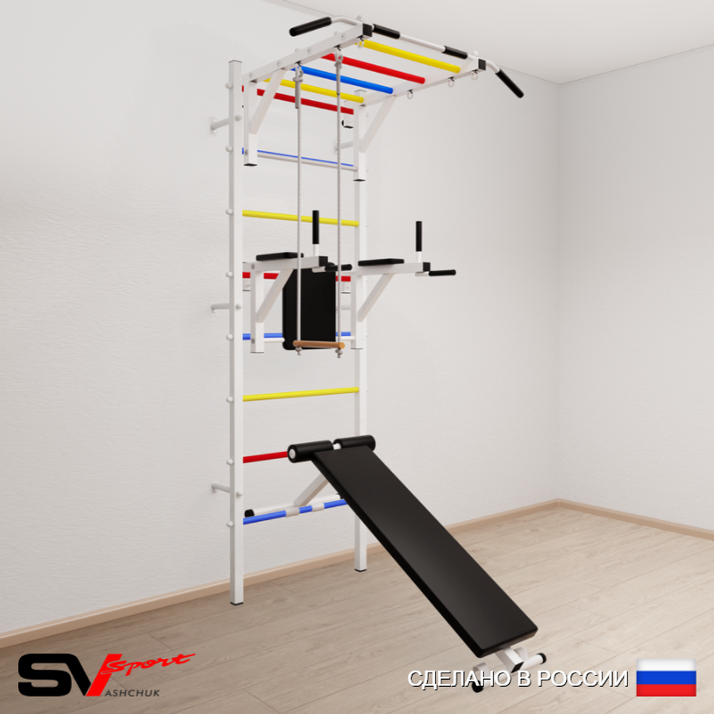 Шведская стенка Sv Sport 553 (Турник рукоход/Брусья/Скамья/Трапеция)