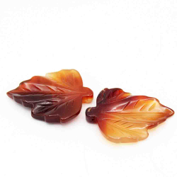 Бусина "Лист" сердолик