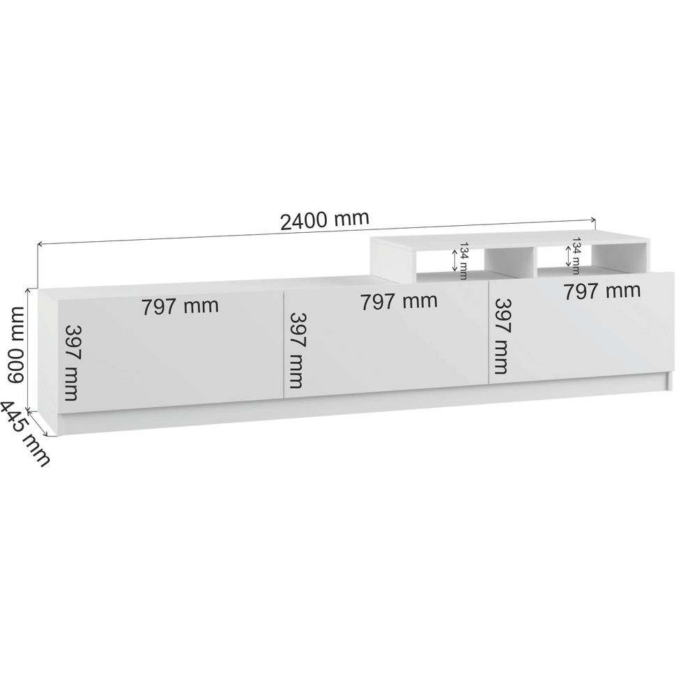 МС Мадера Гостиная ТМ (тумба) (лдсп белый)