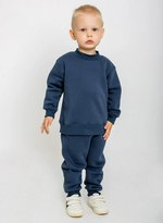 Костюм для мальчиков (джемпер+брюки) КМ-836/5 "Почемучка-5" р.80 индиго (Ивашка)