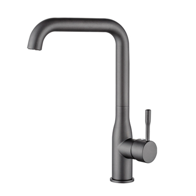 смеситель кухня LEDEME картридж д.35мм, высокий, графит L4698U