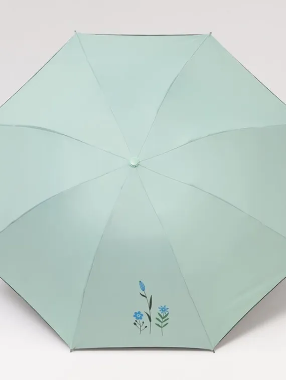 Зонт механический «Цветы», ветроустойчивый, 4 сложения, 8 спиц, R = 48 см, цвет МИКС