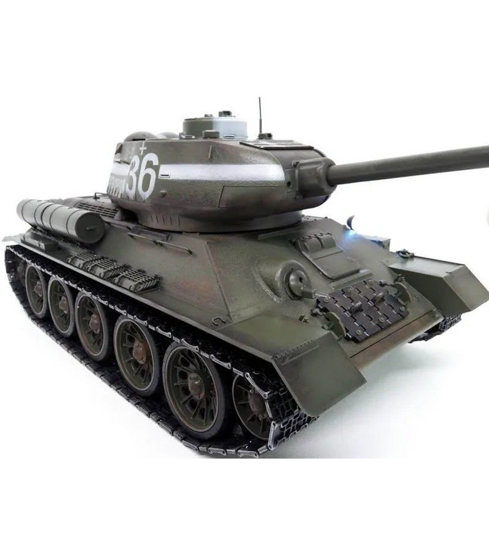 Р/У танк Taigen 1/16 T34-85 (СССР) дым (для ИК боя) V3 2.4G RTR