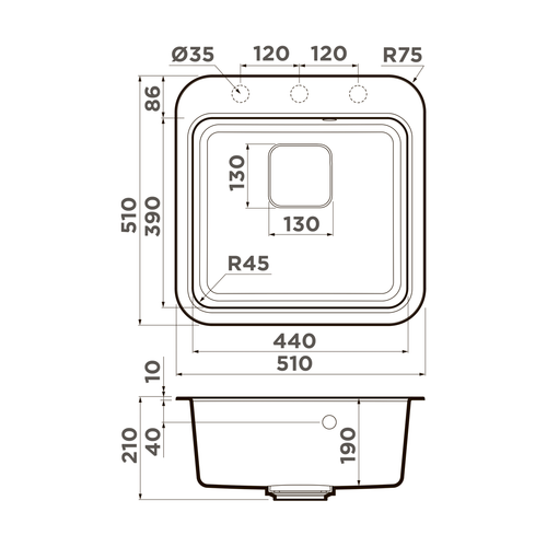 кухонная мойка Omoikiri Tasogare 51-SA Artgranit/бежевый