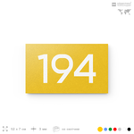 Номер на дверь 194, табличка на дверь для офиса, квартиры, кабинета, аудитории, склада, желтая 120х70 мм, Айдентика Технолоджи