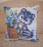 Декоративный гобеленовый чехол для интерьерной подушки Китти 38*38