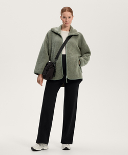 OYSHO Теплые брюки прямого кроя для беременных, черный