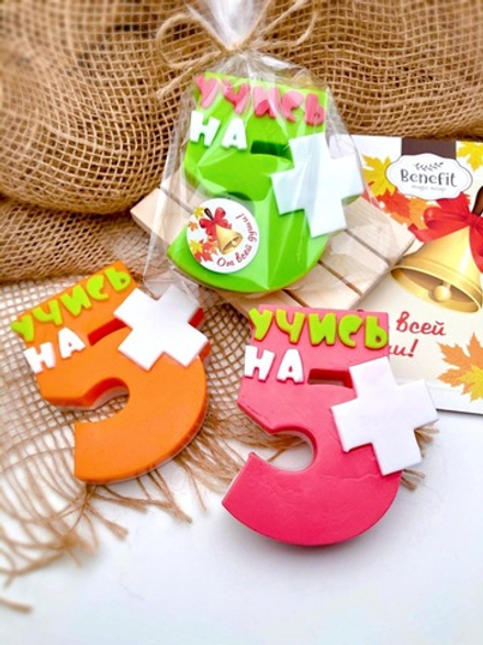 «Учись на 5+» большое подарочное мыло