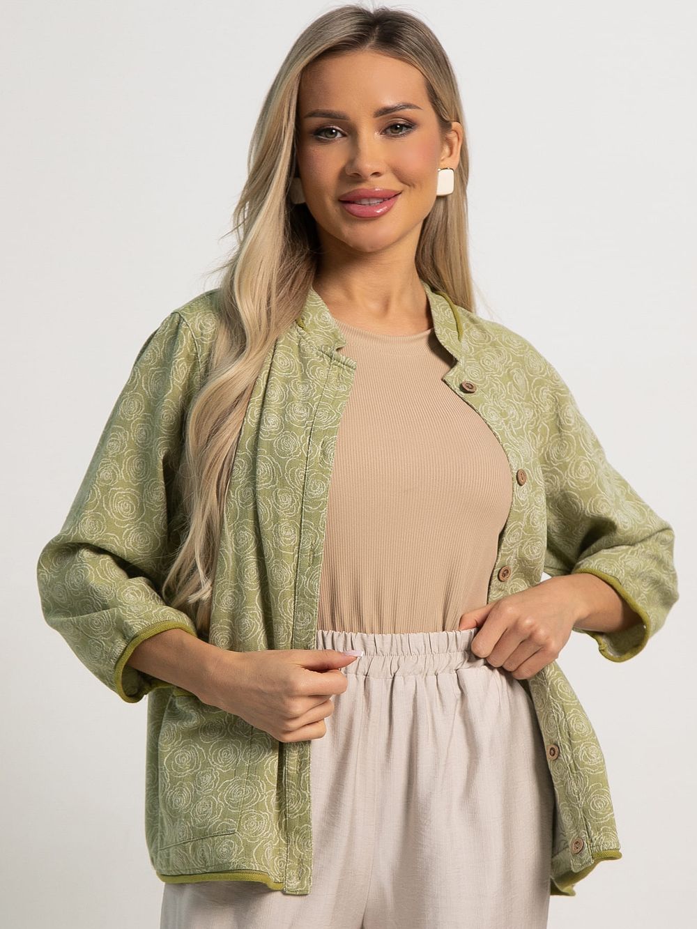 Жакет летний Бияги (олива) Б15529-4М LT Collection