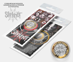 Сувенирная монета 10 рублей "Slipknot" в подарочной открытке