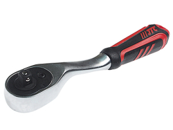 Ключ трещотка 1/4" 72 зуба 147мм изогнутый JTC