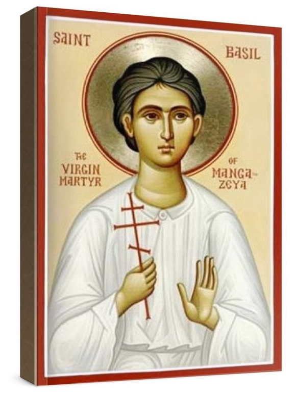 Василий Мангазейский (рукописная икона)