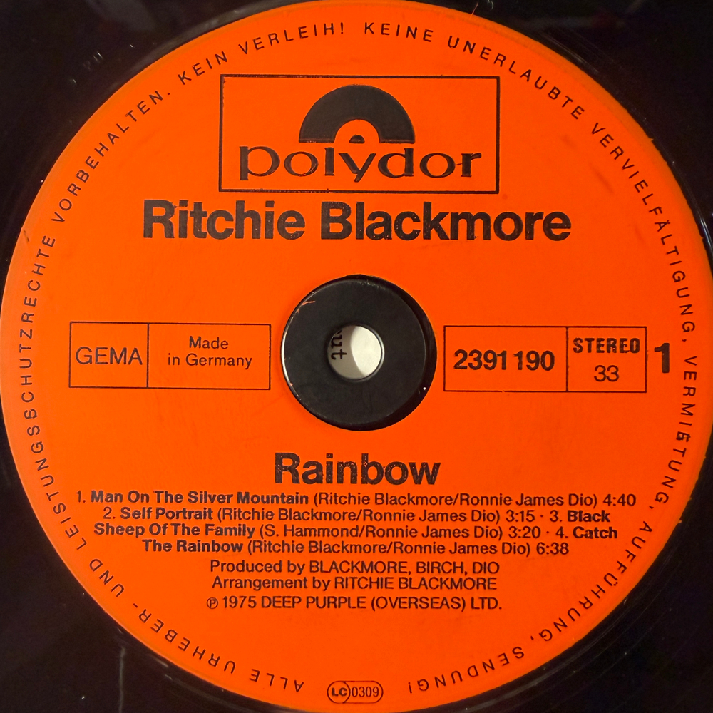 Rainbow ‎– Ritchie Blackmore's Rainbow (Германия 1978г.)
