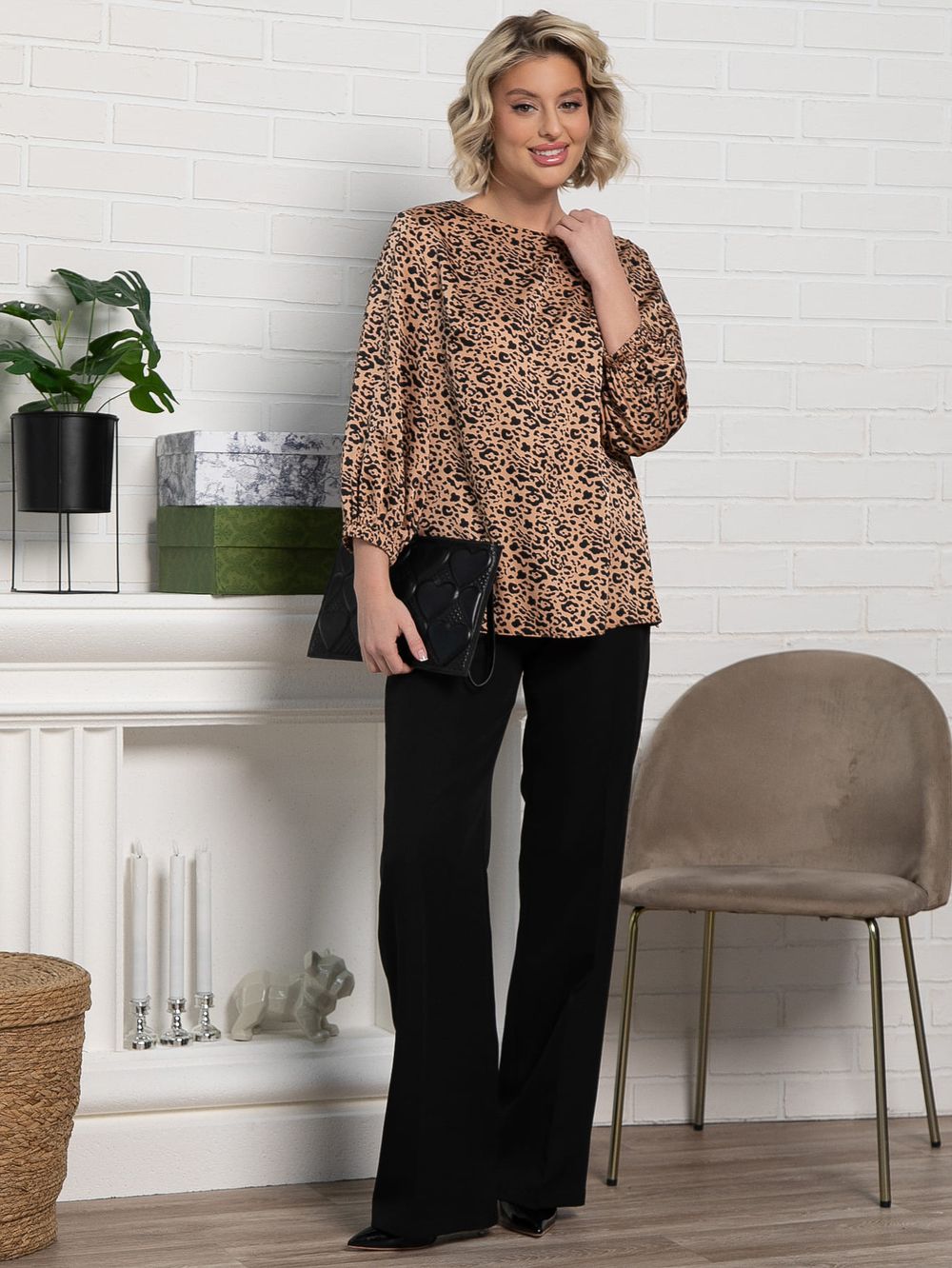 Блуза Прерия (коричневый) Б15124-30М LT Collection