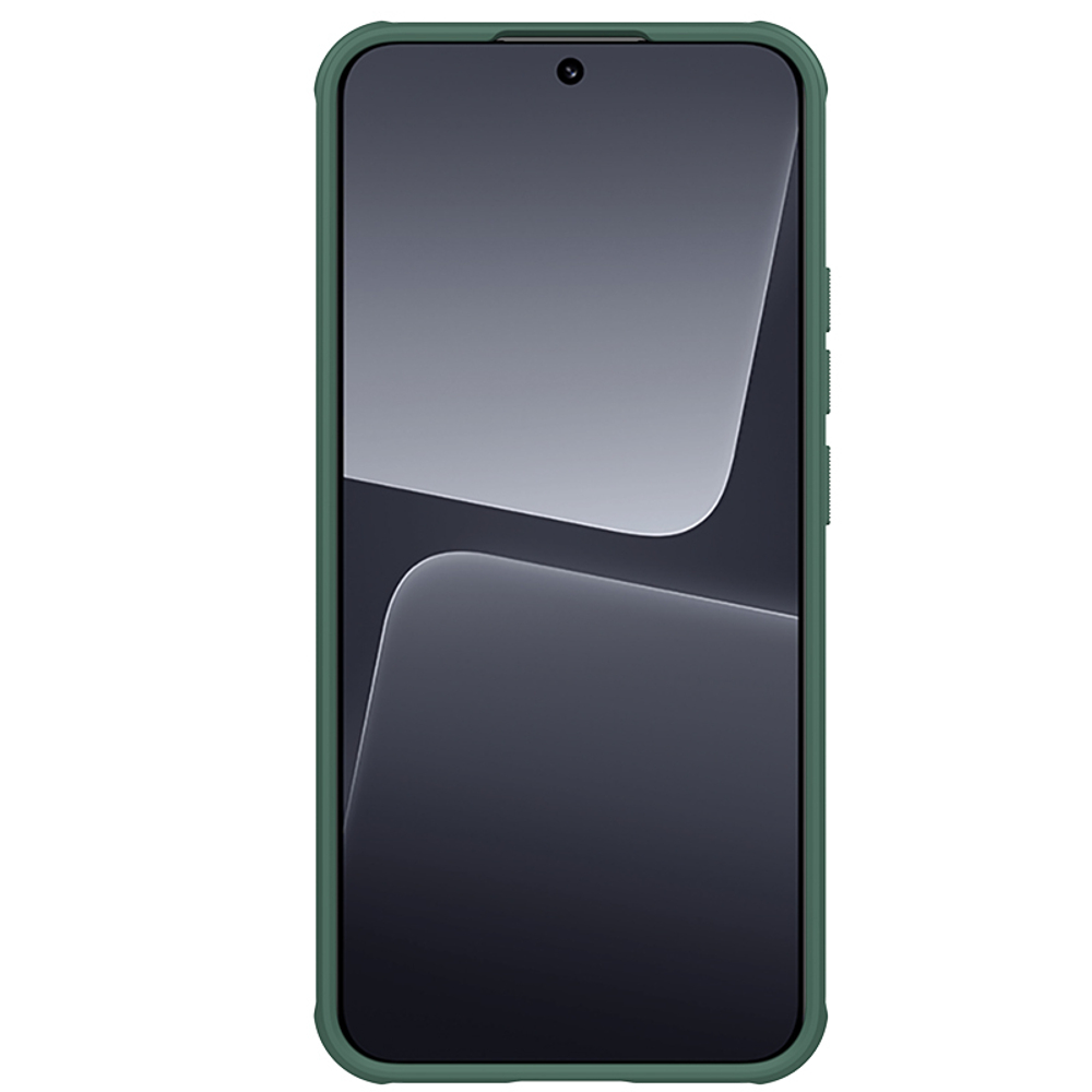 Двухкомпонентный усиленный чехол зеленого цвета от Nillkin для Xiaomi 13, серия Super Frosted Shield Pro