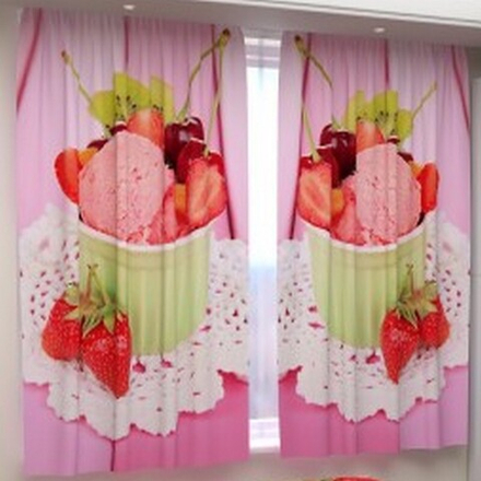 Фотошторы для кухни "РД. ФРУКТОВОЕ МОРОЖЕНОЕ", Россия.