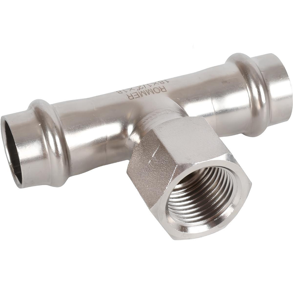 ROMMER Тройник с ВР 18x1/2" из нержавеющей стали прессовой