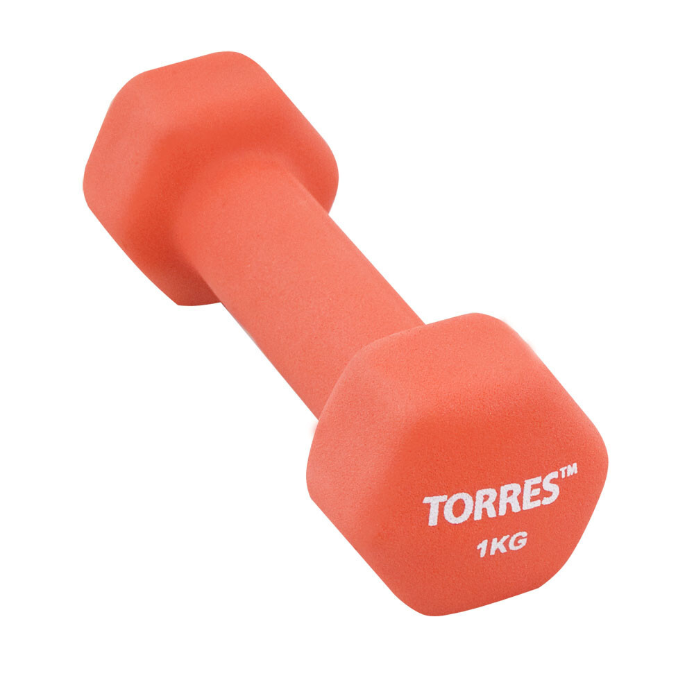 Гантель неопреновая TORRES 1 кг арт.PL55011