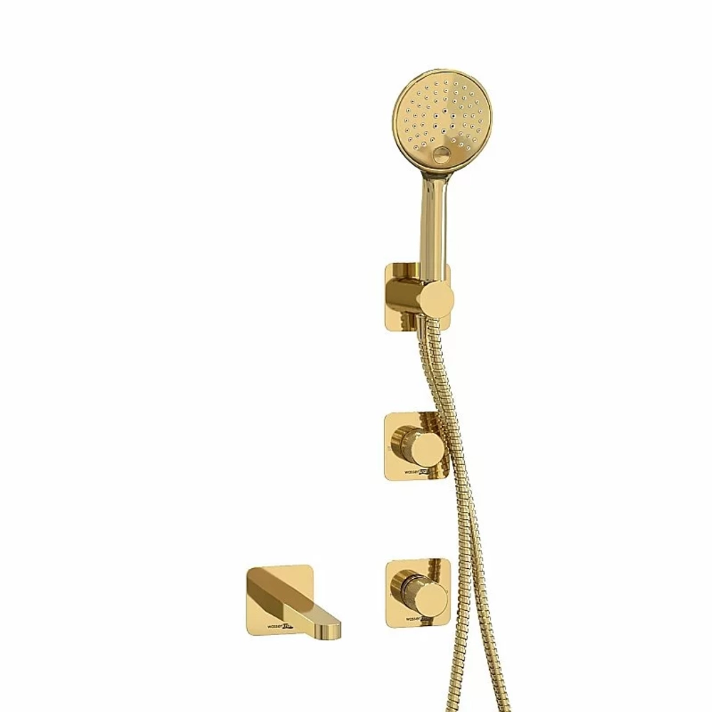 Смеситель для ванны WasserKRAFT Ems SET2860 золото