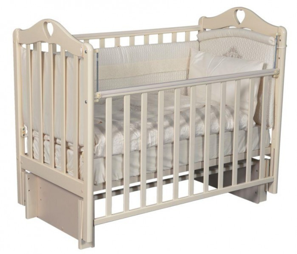 Кровать детская "Каролина" (3/5) а/с, универсальный маятник (слоновая кость)