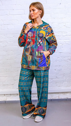 Зип худи «Четыре фигуры», по мотивам картины Василия Кандинского "Четыре фигуры на трех квадратах"