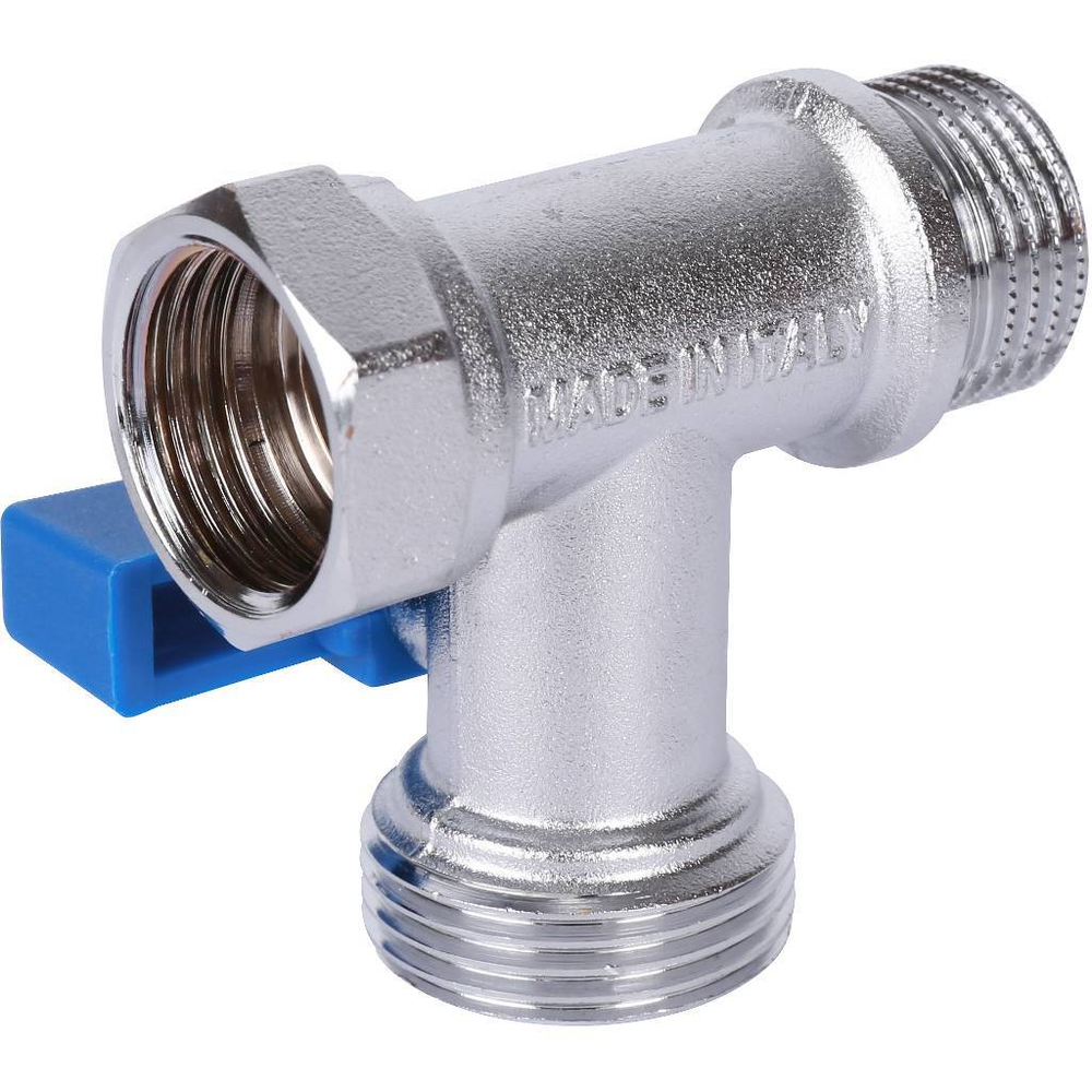 Кран шаровой STOUT проходной 1/2"x3/4"x1/2"для подключения стиральных и посудомоечных машин