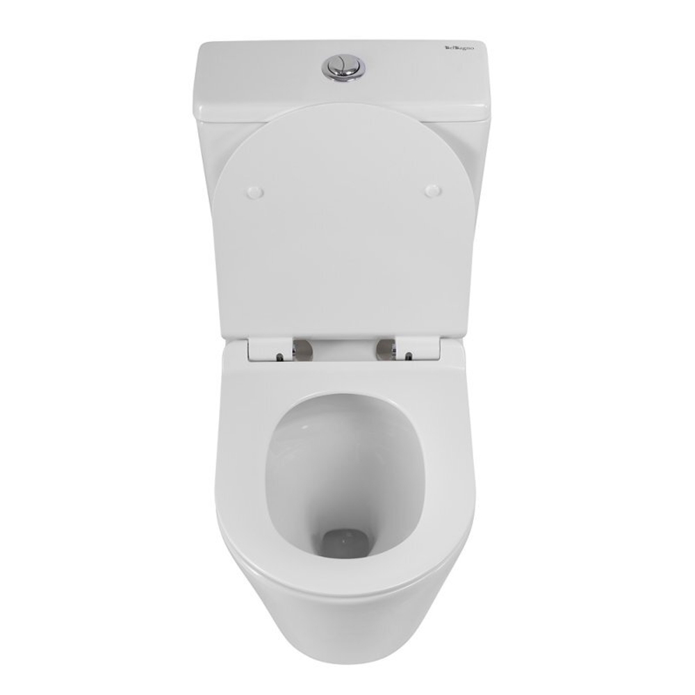 Унитаз-компакт безободковый BelBagno Flay-R BB2149CP-TOR со смывом Tornado