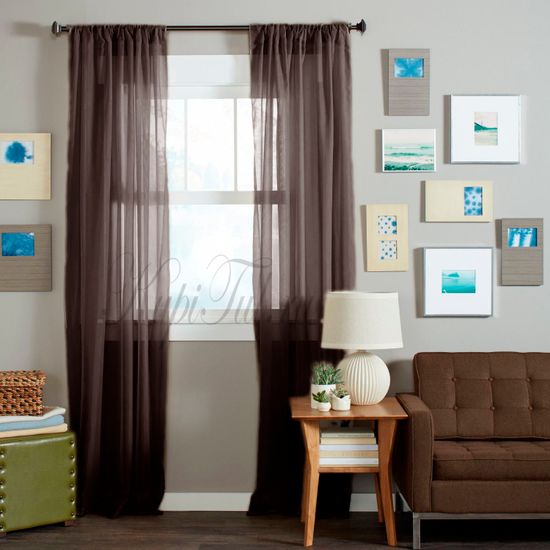 Штора. Тюль Basica-2 (микровуаль венге)