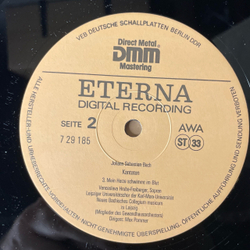 Винтажная виниловая пластинка LP И. С. Бах, Кантаты, Kantaten, BWV 84, Mein Herze Schwimmt Im Blut BWV 199 (ГДР 1989)