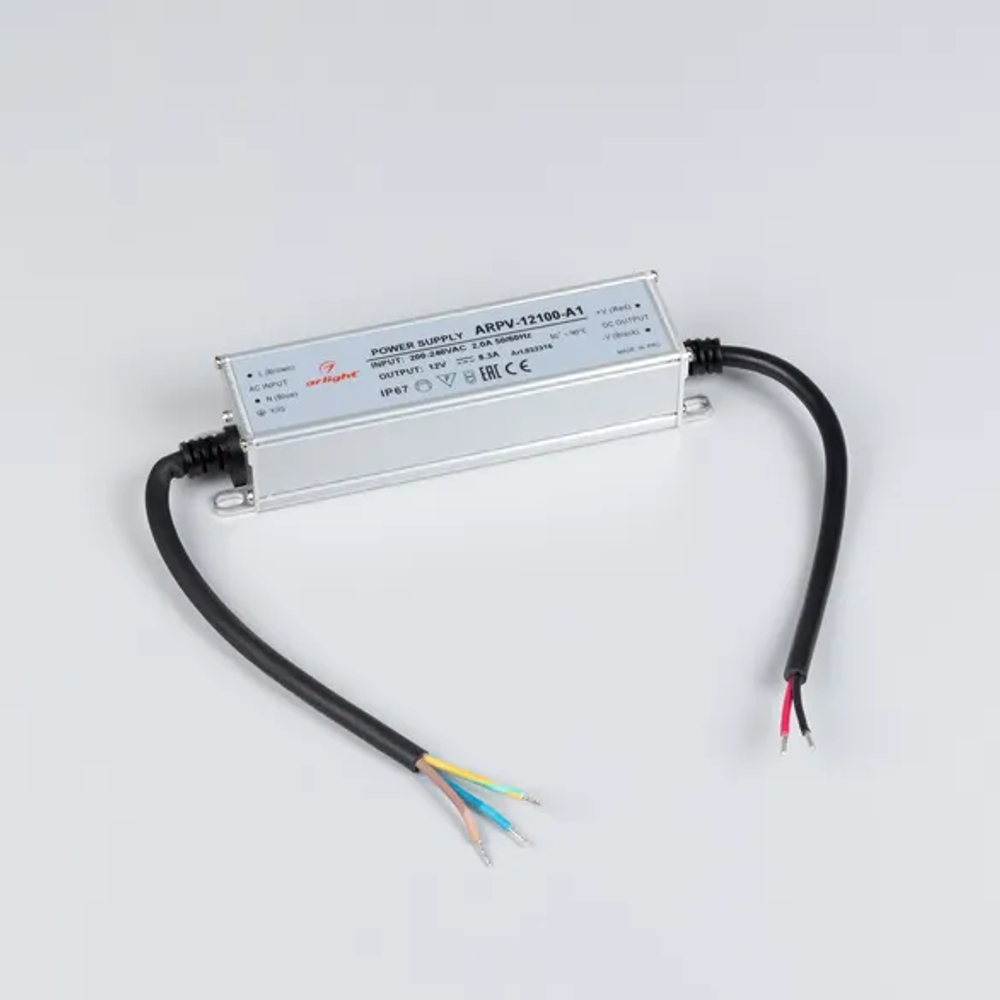 Блок питания ARPV-12100-A1 (12V, 8.3A, 100W) (Arlight, IP67 Металл, 3 года) 032316