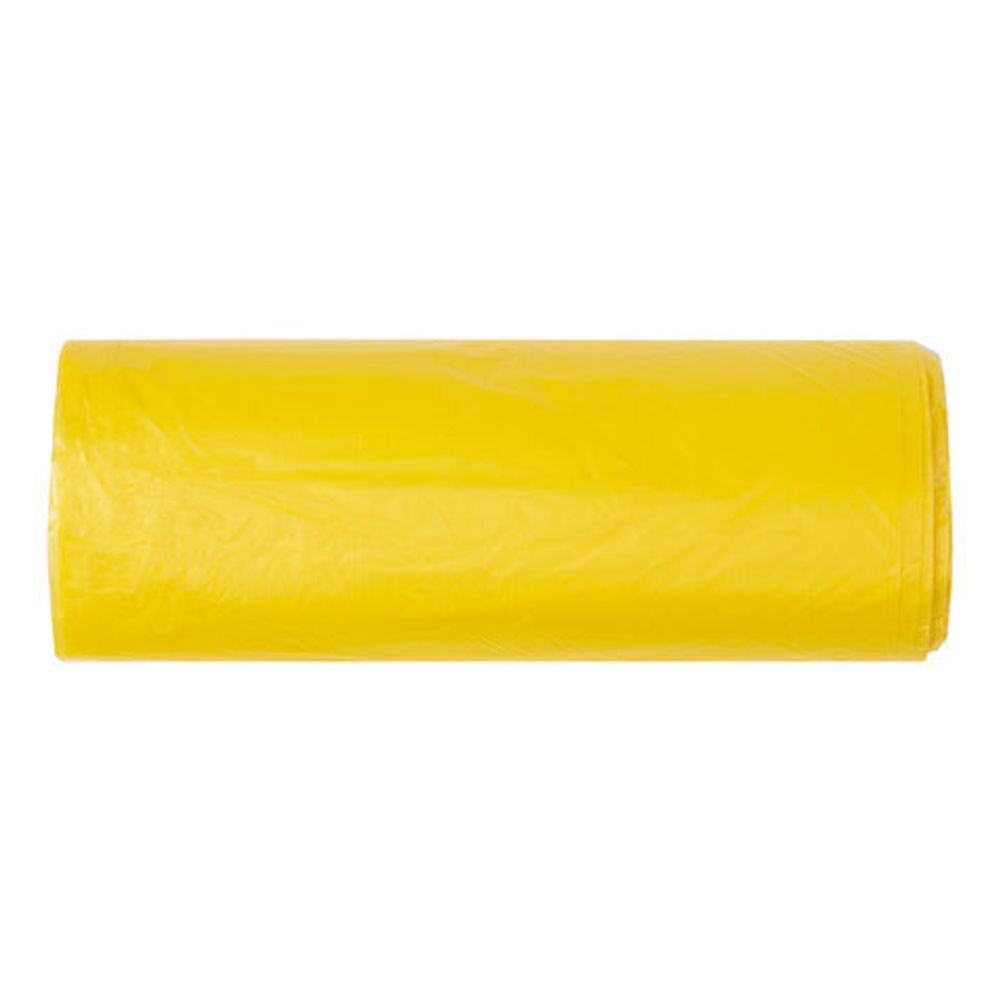 Мешки для раздельного сбора мусора 60 л желтые в рулоне 20 шт., ПНД 10 мкм, 58х68 см, LAIMA, 606701, 3804