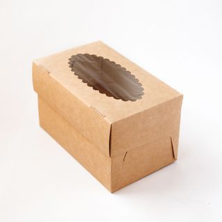 Коробка ЭКО-крафт  16*10*10см - 2 кекса (№6)
