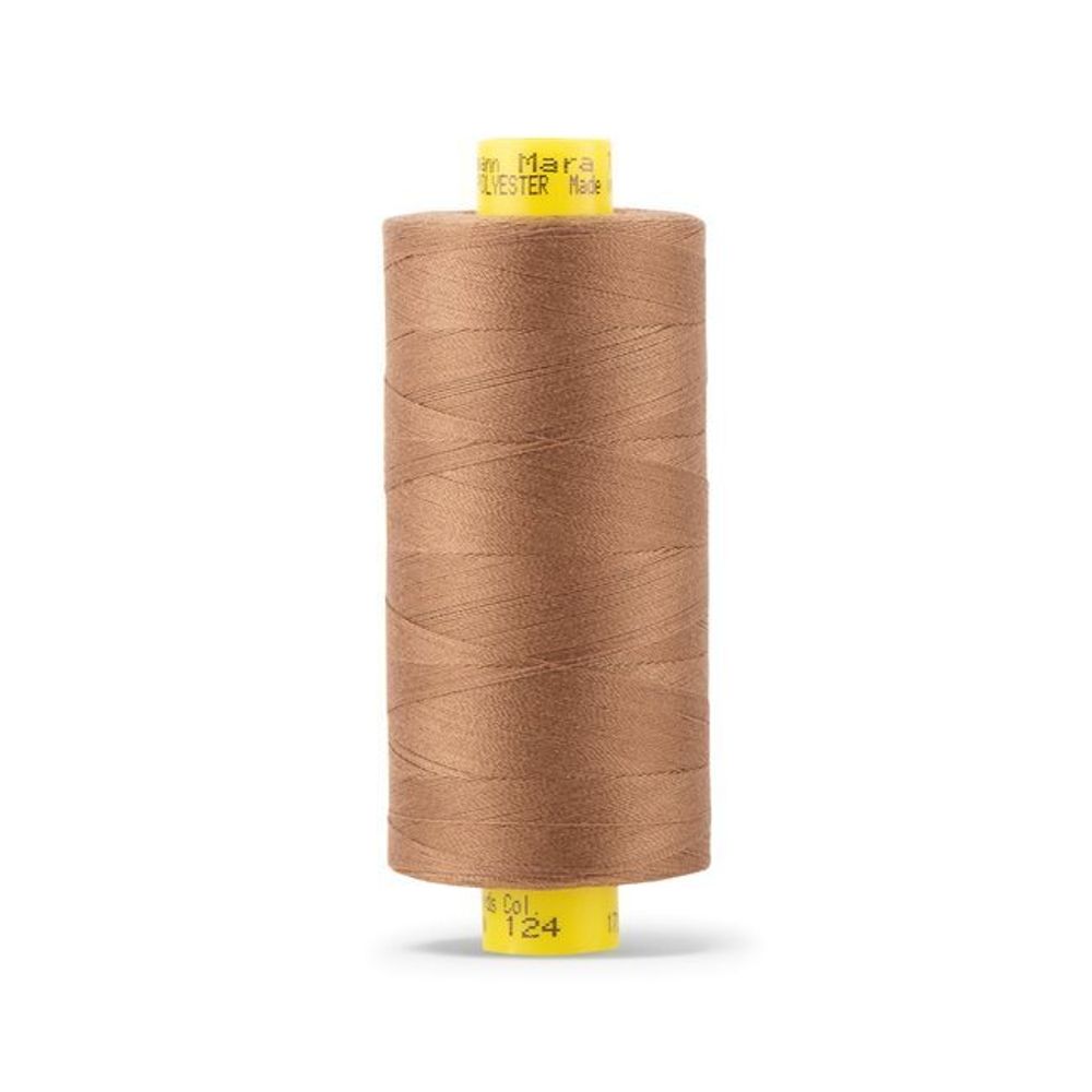Нитка Gutermann Mara 120 (1000 метров), 1 кат., универсальная | 124 золотисто-коричневый