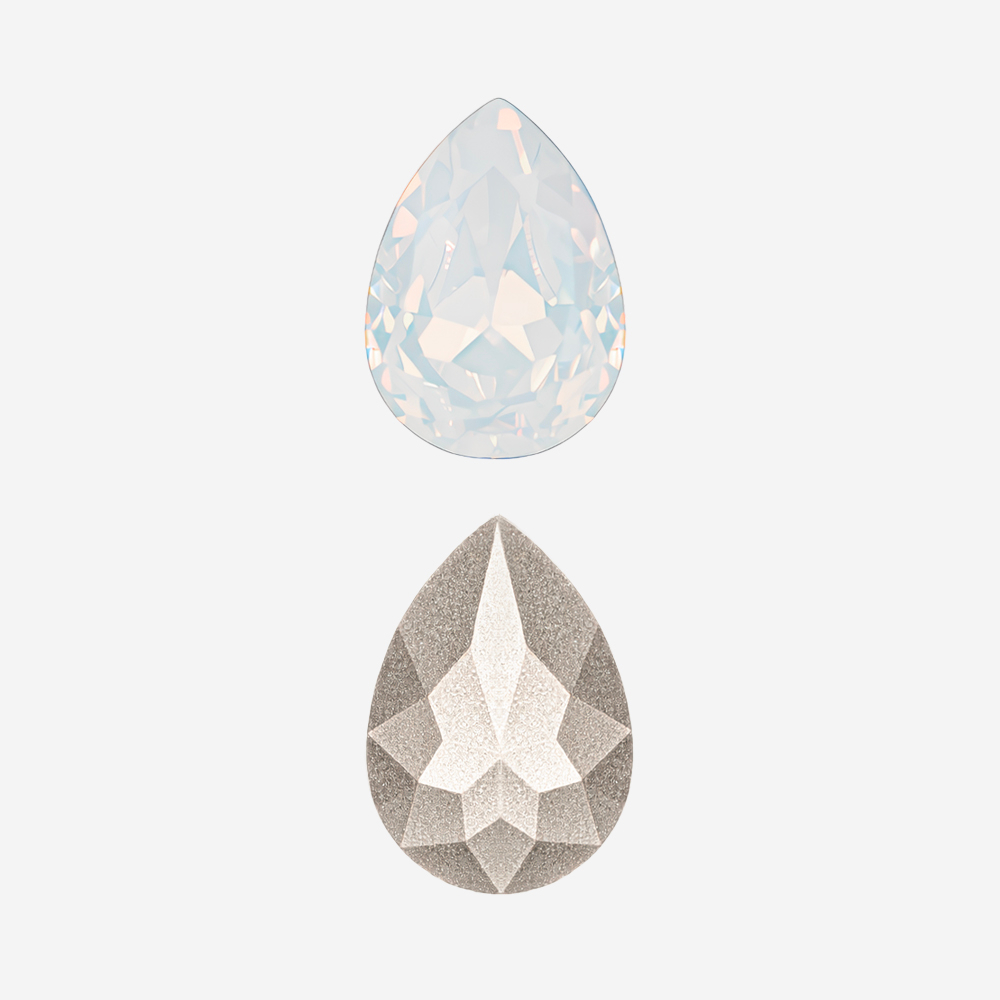 Кристалл Капля (Drop), оттенок "Белый Опал"/"White Opal", 10*7мм