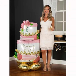 Шар напольный Торт свадебный, под воздух, 149см