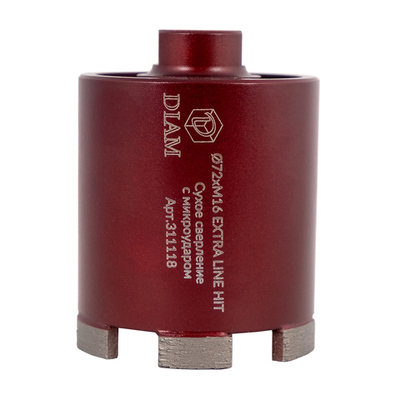 Алмазное сегментное сверло 72 мм DIAM Extra Line HIT (подрозетник) 311118